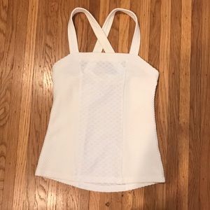 White tank top from Anthropologie